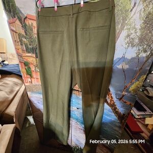 Banana Republic Olive Green Bootcut Pants FABRIC:Silky Sheen